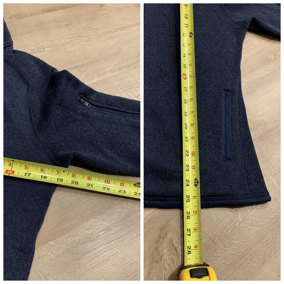Patagonia Better Sweater Jacket Women's Medium Full Zip Navy Fleece Company Logo - Picture 8 of 8